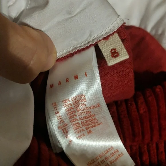 Marni Red Wide Leg Pants - Picture 3 of 5